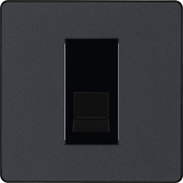 BG Evolve PCDMGBTM1B Single Master Telephone Socket - Matt Grey (Black) - westbasedirect.com