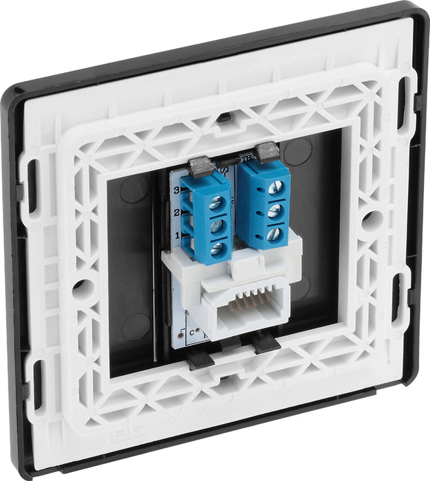 BG Evolve PCDMGBTS1B Single Secondary Telephone Socket - Matt Grey (Black) - westbasedirect.com
