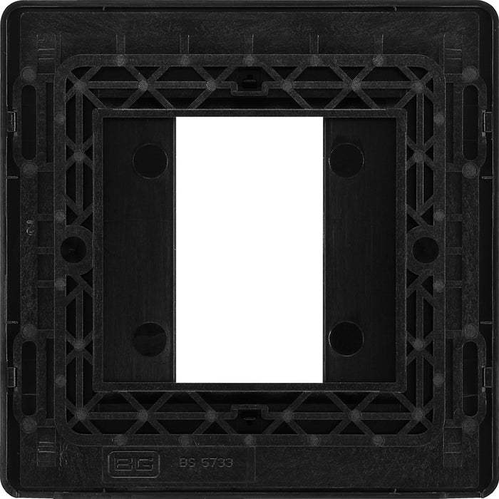 BG Evolve PCDMGEMS1B Single Euro Module Front Plate (25 x 50) - Matt Grey (Black) - westbasedirect.com