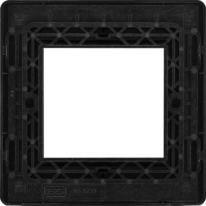 BG Evolve PCDMGEMS2B Twin Euro Module Aperture Single Front Plate (50 x 50) - Matt Grey (Black) - westbasedirect.com