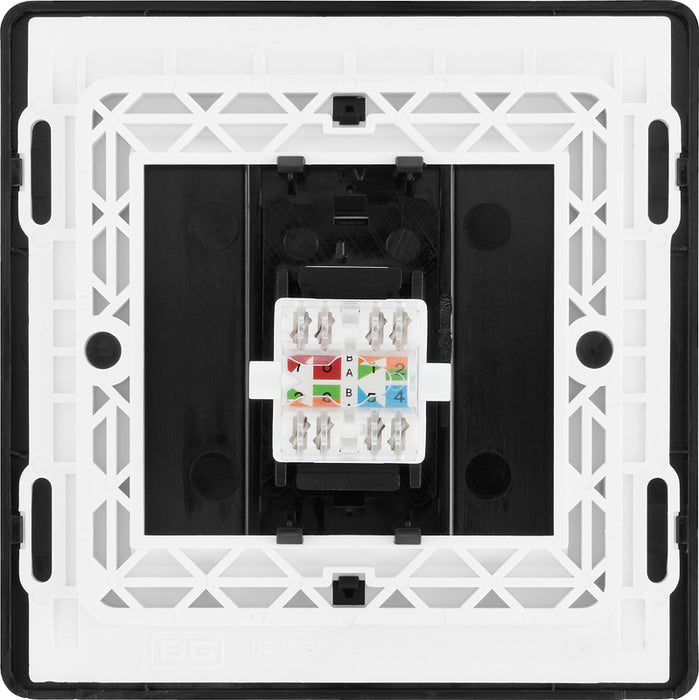 BG Evolve PCDMGRJ451B Single RJ45 Telephone Socket - Matt Grey (Black) - westbasedirect.com