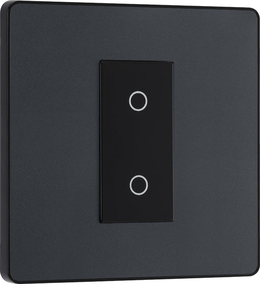 BG Evolve PCDMGTDM1B 2-Way Master 200W Single Touch Dimmer Switch - Matt Grey (Black) - westbasedirect.com