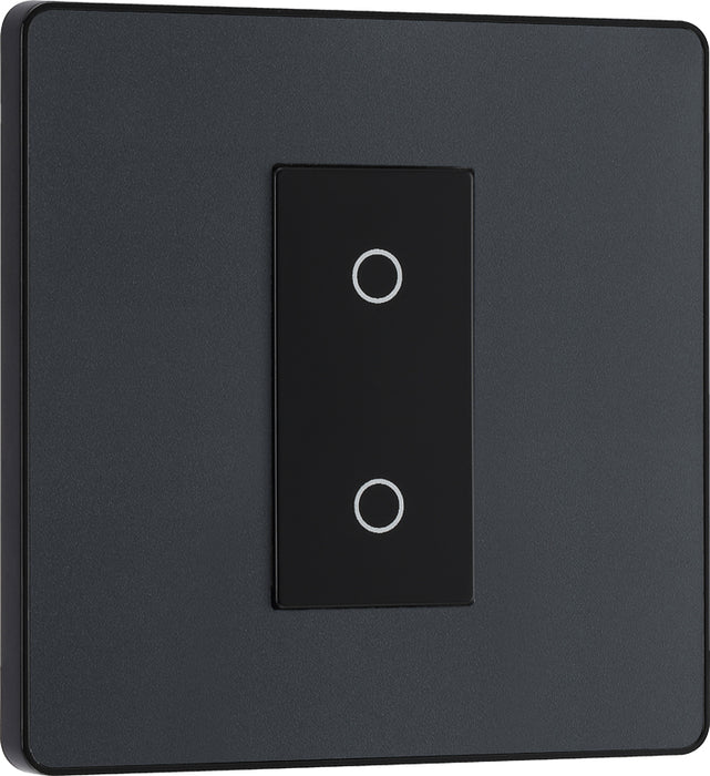 BG Evolve PCDMGTDM1B 2-Way Master 200W Single Touch Dimmer Switch - Matt Grey (Black) - westbasedirect.com