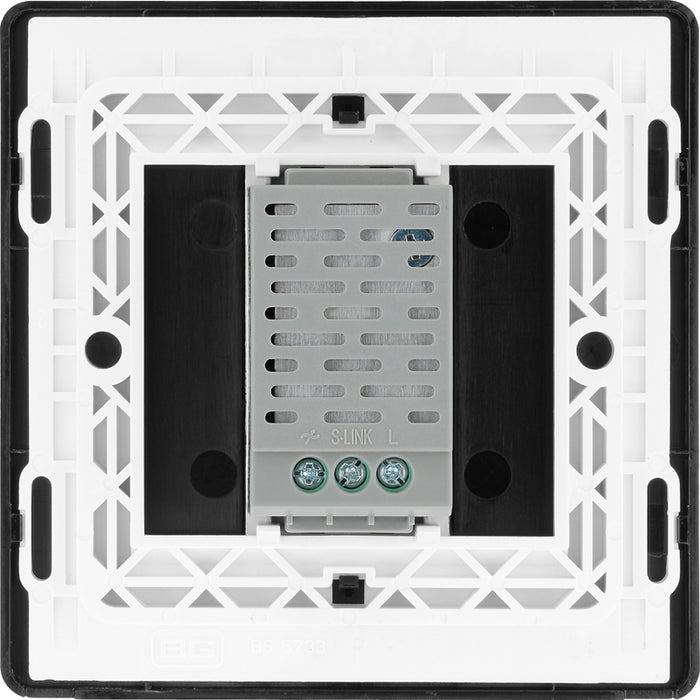 BG Evolve PCDMGTDM1B 2-Way Master 200W Single Touch Dimmer Switch - Matt Grey (Black) - westbasedirect.com