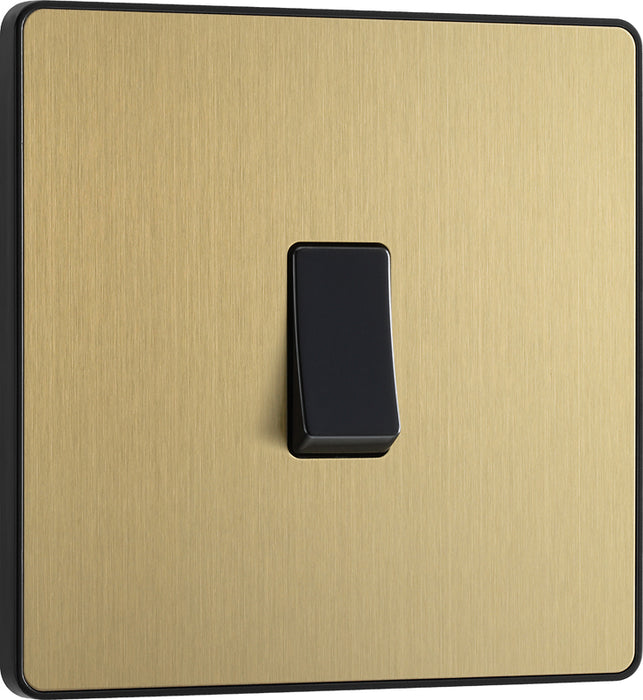 BG Evolve PCDSB12B 20A 16AX 2 Way Single Light Switch - Satin Brass (Black) - westbasedirect.com