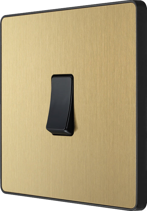 BG Evolve PCDSB12B 20A 16AX 2 Way Single Light Switch - Satin Brass (Black) (5 Pack) - westbasedirect.com