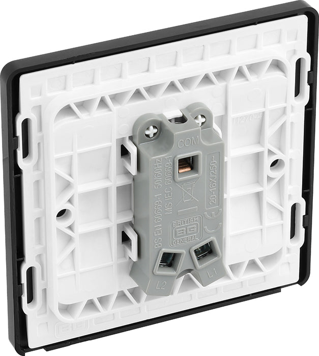 BG Evolve PCDSB12WB 20A 16AX 2 Way Single Light Switch, Wide Rocker - Satin Brass (Black) - westbasedirect.com