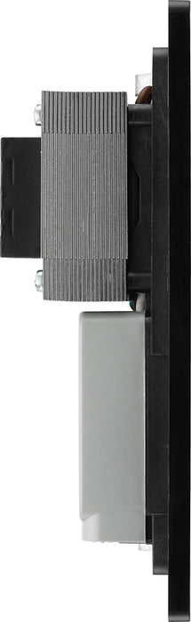 BG Evolve PCDSB20B 115/240V Dual Voltage Shaver Socket - Satin Brass (Black) - westbasedirect.com