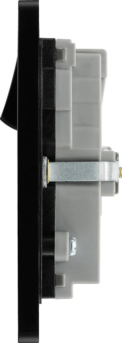 BG Evolve PCDSB22U3B 13A Double Switched Power Socket + 2xUSB(3.1A) - Satin Brass (Black) - westbasedirect.com