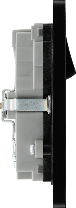 BG Evolve PCDSB22U3B 13A Double Switched Power Socket + 2xUSB(3.1A) - Satin Brass (Black) - westbasedirect.com