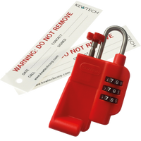 Kewtech PLUGLOK Combination Lock Off Device for 13A Plug Top inc 2 x Warning Tags