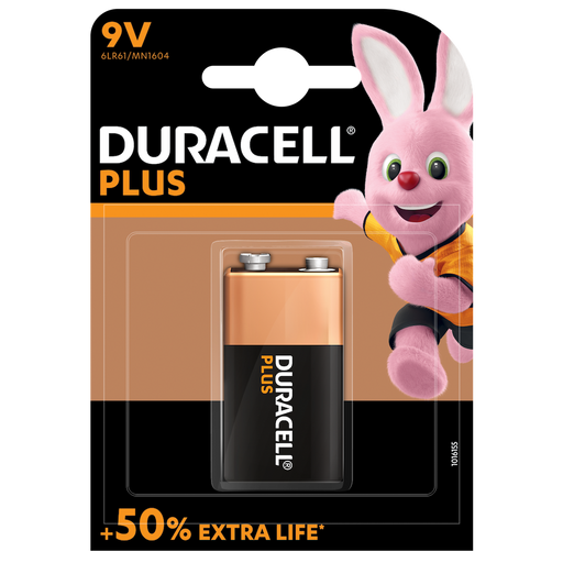 Duracell Plus Power 9V PP3 6LR61 | 1 Pack - westbasedirect.com