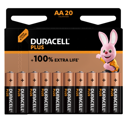 Duracell Plus Power AA LR6 | 20 Pack - westbasedirect.com