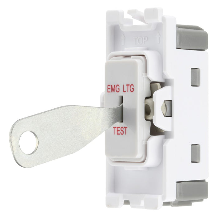 BG R12EL Nexus Grid 20A Secret Key SP 2-Way (EMG LTG TEST) - White - westbasedirect.com