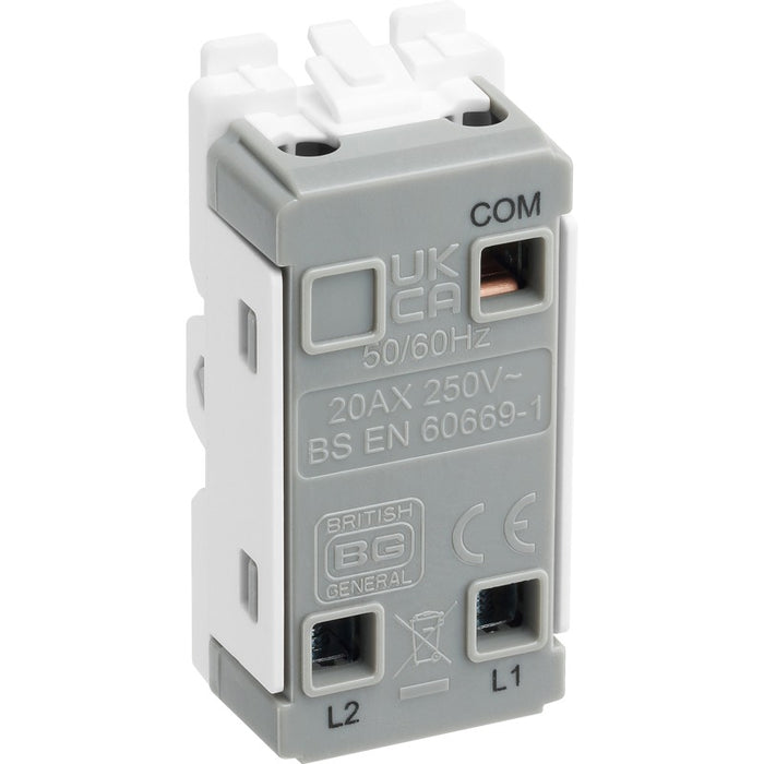 BG R12EL Nexus Grid 20A Secret Key SP 2-Way (EMG LTG TEST) - White - westbasedirect.com