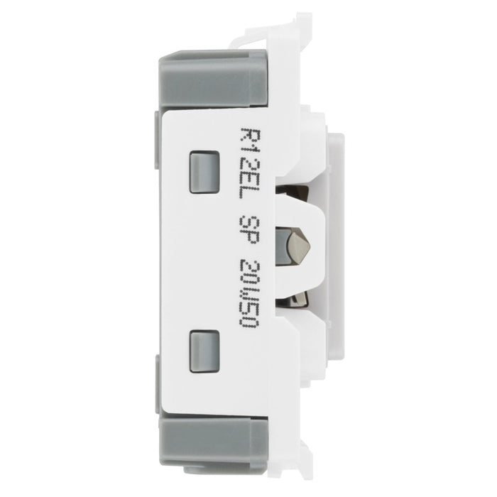 BG R12EL Nexus Grid 20A Secret Key SP 2-Way (EMG LTG TEST) - White - westbasedirect.com
