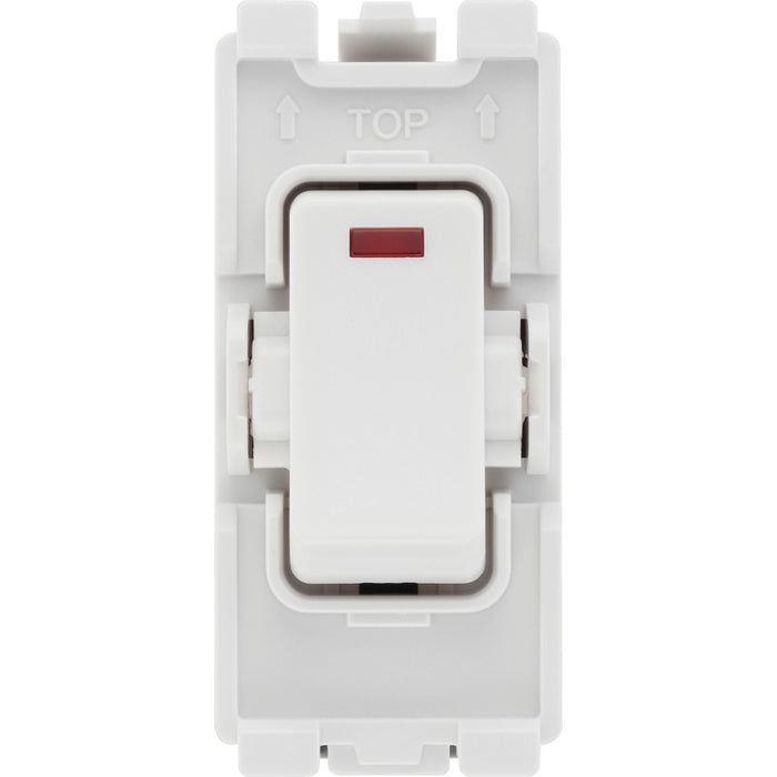 BG R31 Nexus Grid 20A DP + LED - White - westbasedirect.com