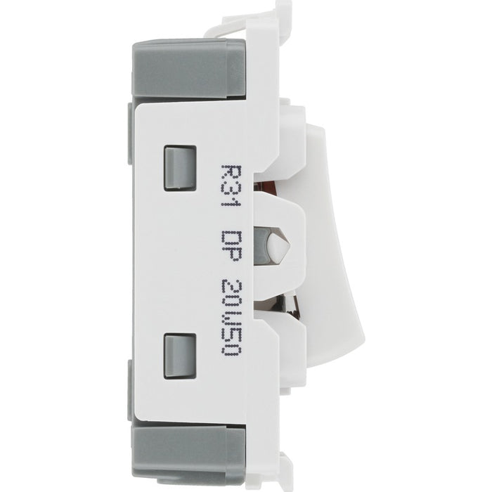 BG R31 Nexus Grid 20A DP + LED - White - westbasedirect.com