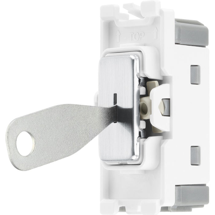 BG RBS12KY Nexus Grid 20A Secret Key SP 2-Way - Brushed Steel - westbasedirect.com