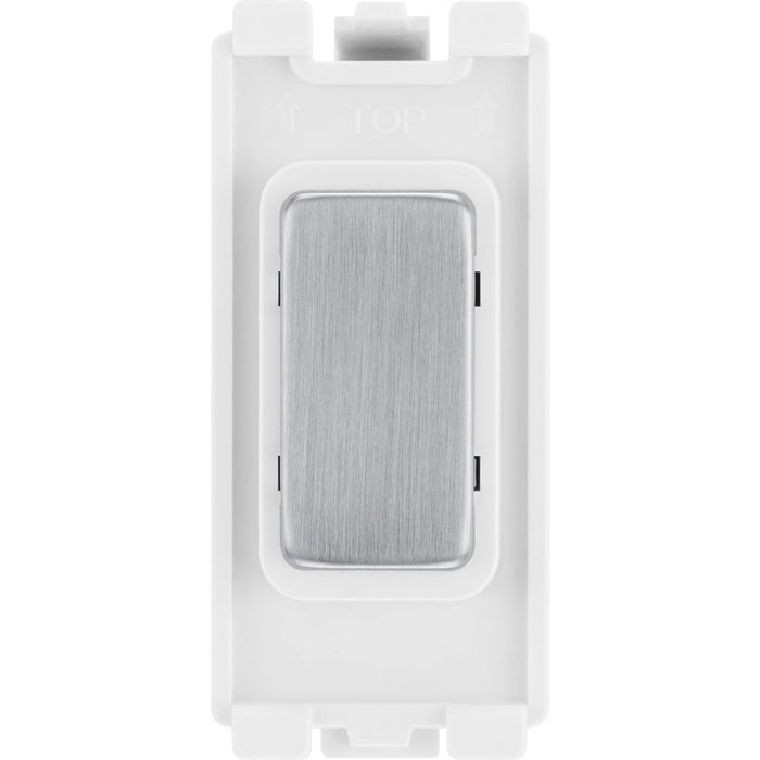 BG RBSBLNK Nexus Grid Blank Module - Brushed Steel - westbasedirect.com