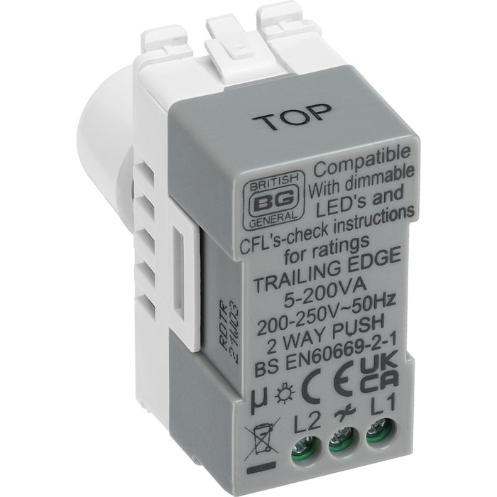 BG RDTR Nexus Grid Dimmer 2-Way 200W Trailing Edge - White - westbasedirect.com