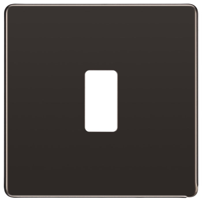 BG RFBN1 Flatplate Screwless 1G Grid Front Plate - Black Nickel - westbasedirect.com