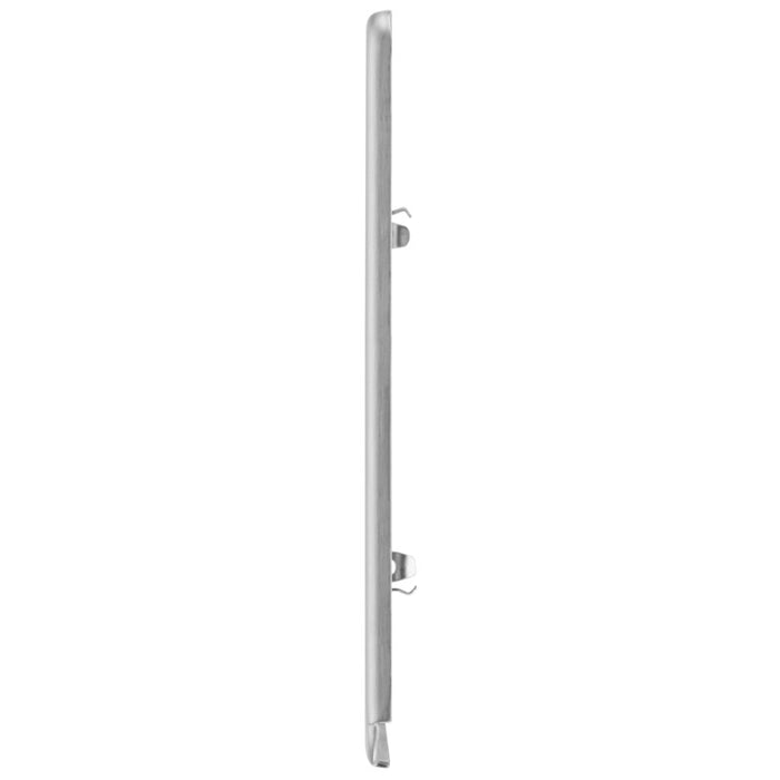 BG RFBS1 Flatplate Screwless 1G Grid Front Plate - Brushed Steel - westbasedirect.com