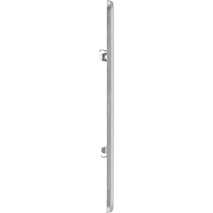 BG RFBS4 Flatplate Screwless 4G Grid Front Plate - Brushed Steel - westbasedirect.com