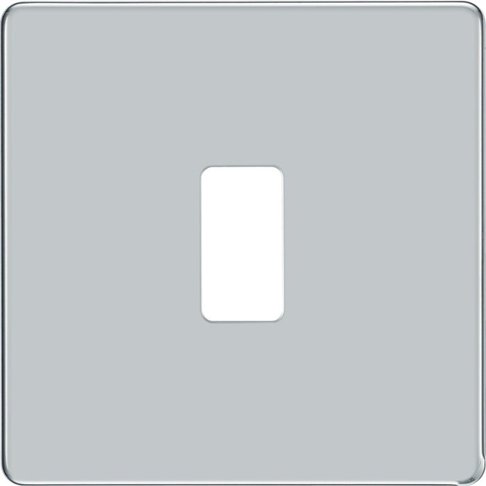 BG RFPC1 Flatplate Screwless 1G Grid Front Plate - Polished Chrome - westbasedirect.com