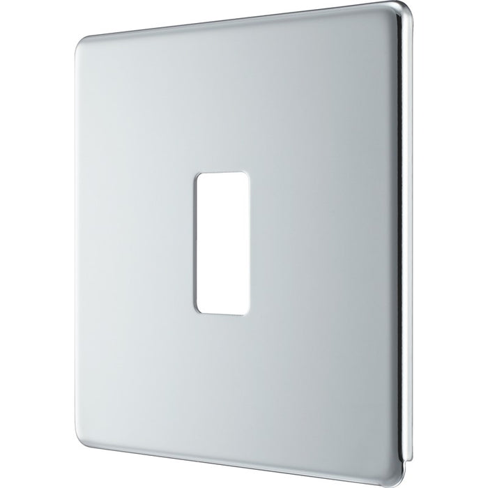 BG RFPC1 Flatplate Screwless 1G Grid Front Plate - Polished Chrome - westbasedirect.com