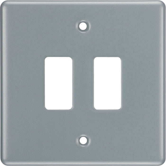 BG RMC2 Metal Clad 2G Grid Front Plate - westbasedirect.com