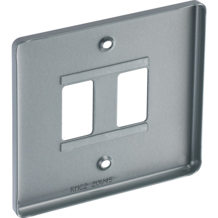 BG RMC2 Metal Clad 2G Grid Front Plate - westbasedirect.com