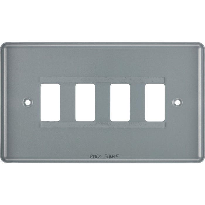 BG RMC4 Metal Clad 4G Grid Front Plate - westbasedirect.com