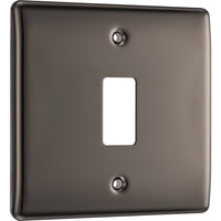 BG RNBN1 Nexus Metal 1G Grid Front Plate - Black Nickel