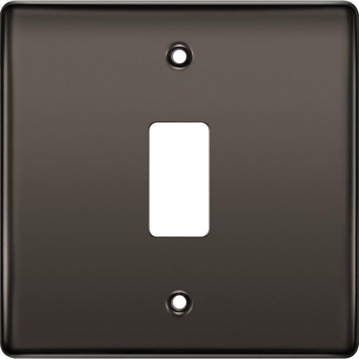 BG RNBN1 Nexus Metal 1G Grid Front Plate - Black Nickel - westbasedirect.com