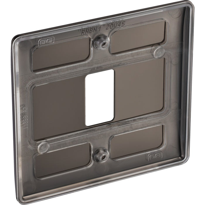 BG RNBN1 Nexus Metal 1G Grid Front Plate - Black Nickel - westbasedirect.com