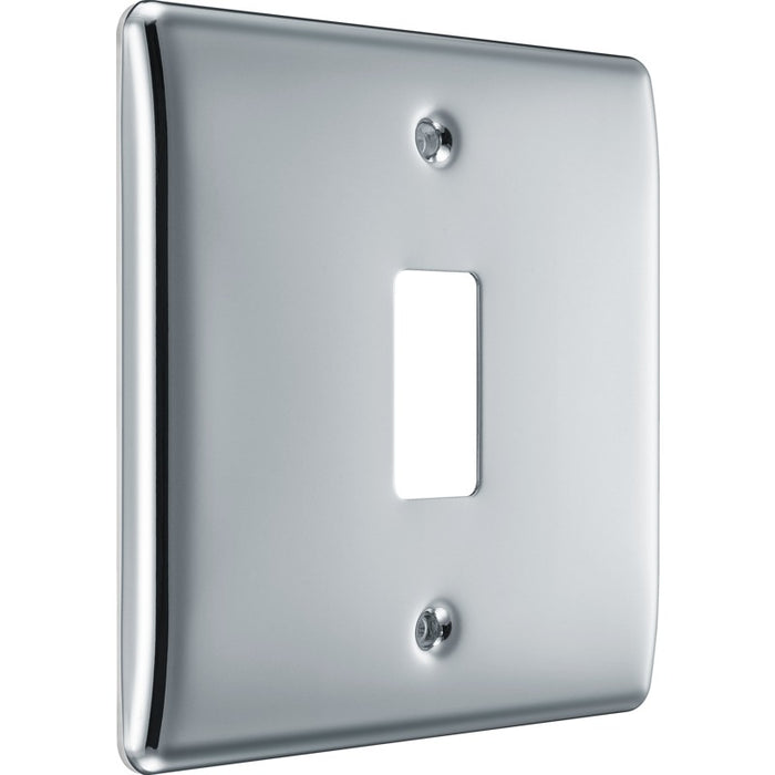 BG RNPC1 Nexus Metal 1G Grid Front Plate - Polished Chrome - westbasedirect.com
