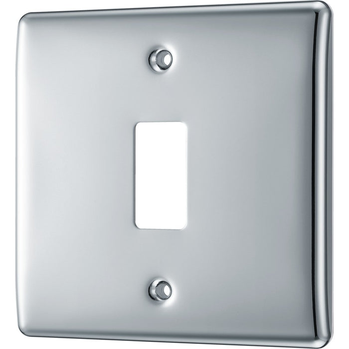 BG RNPC1 Nexus Metal 1G Grid Front Plate - Polished Chrome - westbasedirect.com