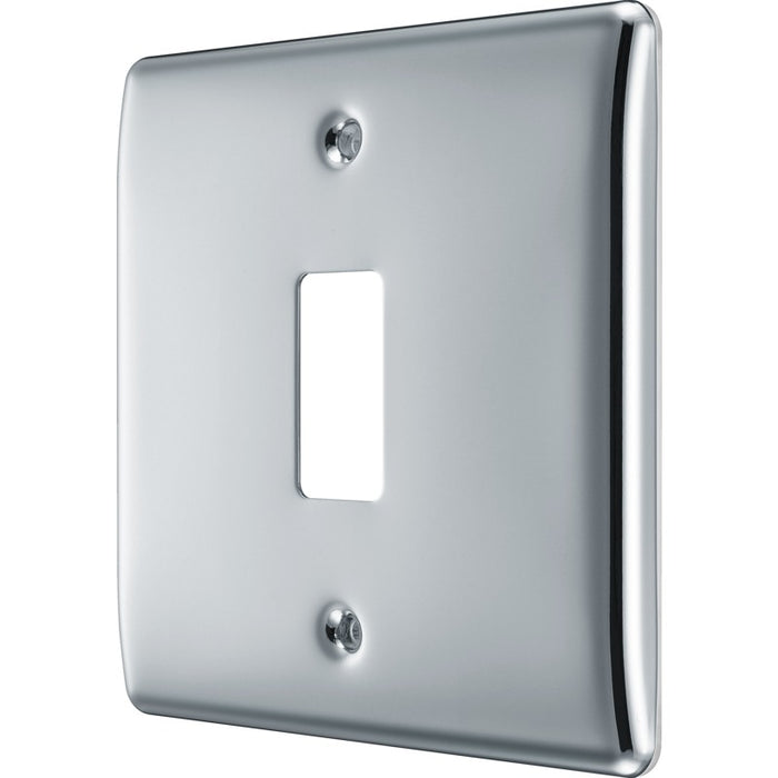 BG RNPC1 Nexus Metal 1G Grid Front Plate - Polished Chrome - westbasedirect.com