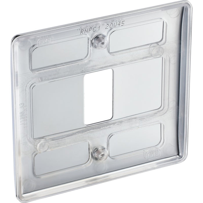 BG RNPC1 Nexus Metal 1G Grid Front Plate - Polished Chrome - westbasedirect.com