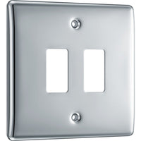 BG RNPC2 Nexus Metal 2G Grid Front Plate - Polished Chrome