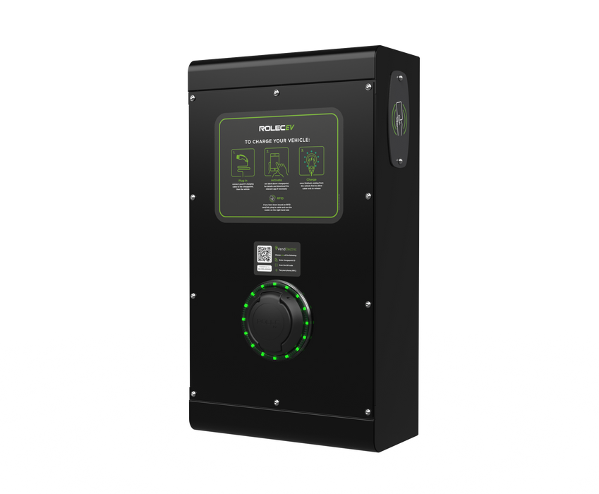 Rolec ROLEC0113B SecuriCharge Smart EV Charger - 1x up to 22kW 3PH Type 2 Socket - Black - westbasedirect.com