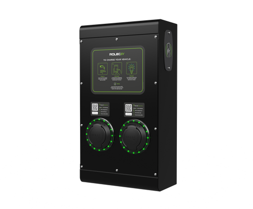 Rolec ROLEC0121B SecuriCharge Smart EV Charger - 2x up to 7.4kw Type 2 Sockets - Black - westbasedirect.com