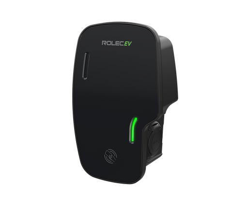 Rolec ROLEC3020B Zura Smart EV Charger - 1 x up to 7.4kw Type 2 Socket - Black - westbasedirect.com