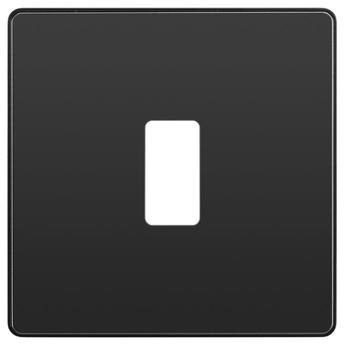 BG Evolve RPCDBC1B 1G Grid Front Plate - Black Chrome (Black) - westbasedirect.com