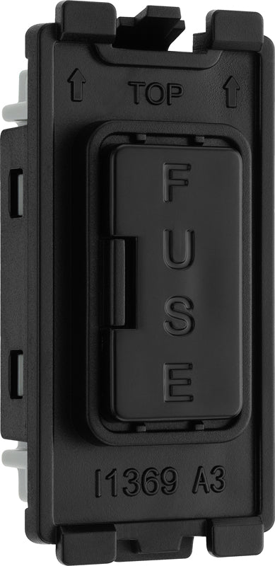 BG Evolve RPCDBFUSE Grid 13A Fused Fuse Holder - Black - westbasedirect.com