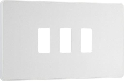 BG Evolve RPCDCL3W 3G Grid Front Plate - Pearlescent White (White) - westbasedirect.com