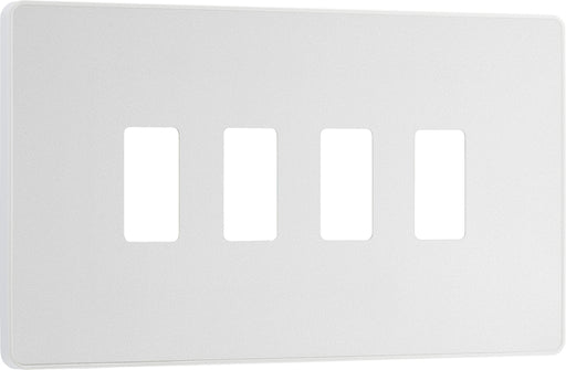 BG Evolve RPCDCL4W 4G Grid Front Plate - Pearlescent White (White) - westbasedirect.com