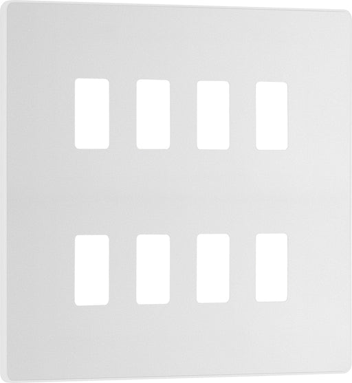 BG Evolve RPCDCL8W 8G Grid Front Plate - Pearlescent White (White) - westbasedirect.com
