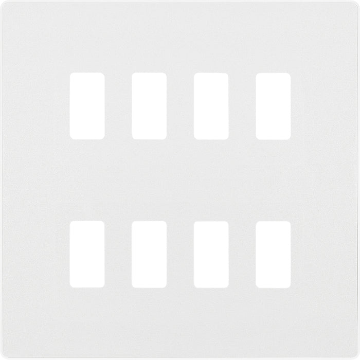 BG Evolve RPCDCL8W 8G Grid Front Plate - Pearlescent White (White) - westbasedirect.com